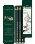 Комплект чернографитни моливи Faber-Castell 9000 - 6 броя - 2t