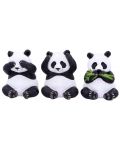 Комплект статуетки Nemesis Now Adult: Humor - Three Wise Pandas, 8 cm - 1t