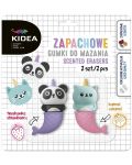 Комплект ароматни гуми Kidea - Русалки панда и котка, 2 броя - 2t