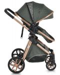 Комбинирана бебешка количка Moni - Alma, зелена - 6t