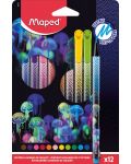 Комплект тънкописци Maped Deepsea Paradise - 0.8 mm, 12 цвята - 1t
