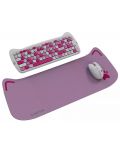 Комплект мишка, клавиатура и пад Canyon - CNS-HSETW6PK, безжичен, розов - 2t