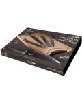 Комплект от 5 ножа и дъска за рязане Berlinger Haus - Metallic Line Carbon Pro Edition - 2t