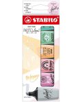 Комплект мини текст маркери Stabilo Pastel Love - 6 цвята - 1t