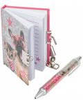 Комплект таен дневник с химикалка Paso Studio Pets  - Куче с очила сърца - 2t