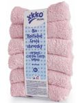 Комплект хавлиени кърпи от памук Xkko - Baby Pink, 21 х 21 cm, 6 броя - 1t