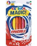 Комплект флумастери Carioca Magic - 7 цвята + 1 изтриващ - 1t