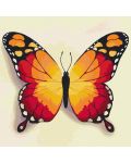 Комплект за рисуване по номера Ideyka - Оранжева пеперуда, 25 х 25 cm - 1t