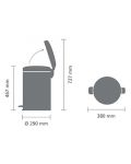 Кош за отпадъци Brabantia - NewIcon, 20 l, Matt Black - 6t