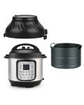 Комбиниран мултикукър Instant - Pot Duo Crisp + Air Fryer, 5.7 l, 1500W, сребрист - 2t