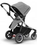 Комбинирана бебешка количка 2 в 1 Thule - Sleek, Grey Melange Aluminum - 5t