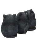 Комплект статуетки Nemesis Now Adult: Humor - Three Wise Fat Cats, 8 cm - 3t