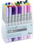 Комплект маркери Too Copic Ciao - Set A, 36 цвята - 1t