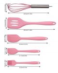 Комплект силиконови прибори за готвене Morello - Pink, 5 части - 2t