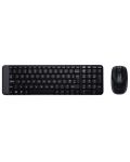 Комплект мишка и клавиатура Logitech - MK220, безжични, черен - 1t