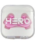 Комплект силиконови тапи за уши HERO - Ergo One, розови - 1t