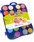 Комплект водни бои Toy Color - 24 цвята  - 1t