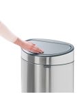 Кош за отпадъци Brabantia - Touch Bin New, 40 l, Platinum, капак металик - 7t