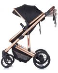 Комбинирана бебешка количка Chipolino - Енигма, черна - 7t
