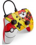 Контролер PowerA - Enhanced, жичен, за Nintendo Switch, Pokemon: Pikachu Pop Art - 2t