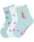 Комплект детски чорапи Sterntaler - с русалка, 23/26 размер, 3 чифта - 1t