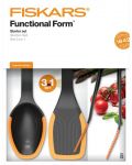 Комплект силиконови прибори Fiskars - Functional Form New, 3 части - 2t