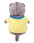 Плюшена играчка Budi Basa - Коте Басик с тениска с жабче, 22 cm - 4t