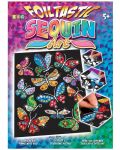 Творчески комплект KSG Crafts Sequin Art - Изкуство с пайети и фолио, Пеперуди - 2t