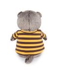 Плюшена играчка Budi Basa - Коте Басик с тениска и пчеличка, 22 cm - 3t