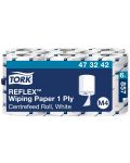 Кухненска хартия Tork - Reflex Wiping, M4, 6 х 857 къса, бяла - 1t