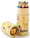 Кутия с моливи I-Total Animals - 12 цвята - 2t