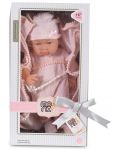 Кукла-бебе Moni Toys - С розово одеялце и розова шапка, 41 cm - 3t