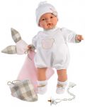 Кукла-бебе Llorens - С дрешка с мече и възглавничка, 38 cm - 2t