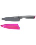 Кухненски нож Tefal - Fresh Kitchen Chef, 15 cm, черен/розов - 4t