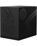 Кутия за карти Dragon Shield Double Shell - Shadow Black/Black (150 бр.) - 1t