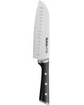 Кухненски нож Tefal - Ice Force Santoku, 18 cm, черен - 2t