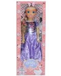 Кукла Bambolina - My lovely doll, с лилава рокля, 80 cm - 2t