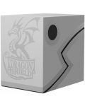 Кутия за карти Dragon Shield Double Shell - Ashen White/Black (150 бр.) - 1t