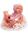 Кукла-бебе Asi Dolls - Мария, с розово боди и бежово одеало, 43 cm - 1t