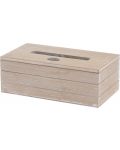 Кутия за салфетки H&S - MDF, 25 х 13.5 х 9 cm, бежова - 1t