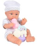 Кукла-бебе Moni Toys - Със сиво одеялце и аксесоари, 36 cm - 2t