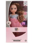 Кукла Moni Toys - С рокля с розов тюл и розови ботуши, 36 cm - 2t