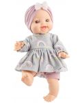 Кукла-бебе Paola Reina Los Gordis - Аник, с туника на дъгички и тюрбан, 34 cm - 1t