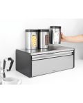 Кутия за хляб Brabantia - Fall Front, Brilliant Steel - 7t