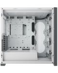 Кутия Corsair - iCUE 5000X RGB, mid tower, бяла/прозрачна - 3t