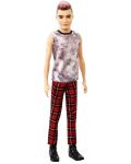 Кукла Barbie Fashionistas - 176, Кен, с кариран панталон и потник - 1t