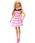 Кукла Barbie - 65-та годишнина, с рокля на розови райета - 2t