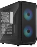 Кутия Fractal Design - Focus 2 RGB, mid tower, черна/прозрачна - 1t