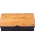 Кутия за хляб ADS - Steel, 37.7 x 24.3 x 20.4 cm, с бамбуков капак - 2t