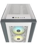 Кутия Corsair - iCUE 5000X RGB, mid tower, бяла/прозрачна - 5t